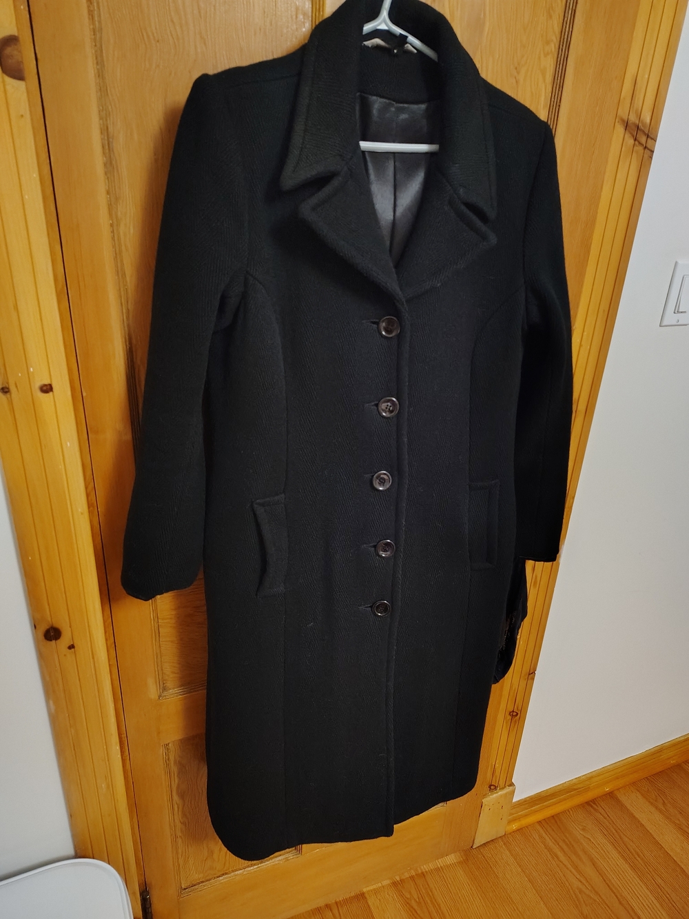 Women's Black Sing Wool Coat